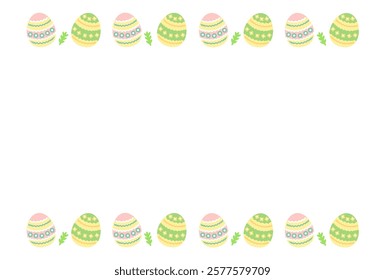 Cute colorful easter frame illustration (no text)