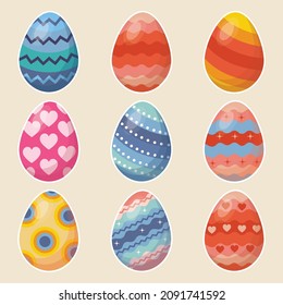 cute colorful eggs for easter egg 