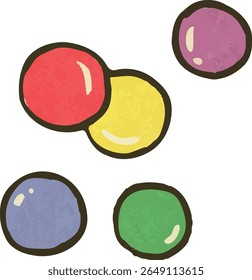 A cute and colorful flat vector illustration of an ice cream making kit