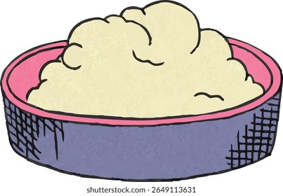 Um vetor plano bonito e colorido ilustração de um kit de fabricação de sorvete