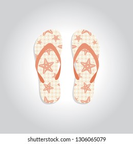 cute and colorful flip flops design for summer holiday vector illustration