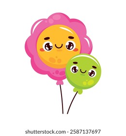 Cute and colorful flower balloons for festive occasions