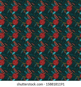 Cute colorful flower seamless pattern design. Can use for print, template, fabric, presentation, textile, banner, poster