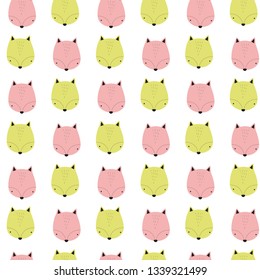 Cute colorful fox pattern