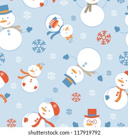 Cute colorful frosty seamless pattern