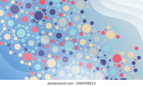 Cute colorful geometric wallpaper. A beautiful illustration for interior decoration, corporate designs, blogs, postcards, posters and your other projects. Vector.
