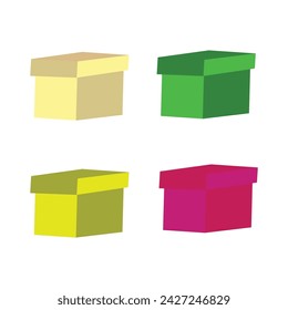 Nette bunte Geschenkbox Form Vektor EPS 10