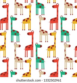 Cute colorful giraffe pattern