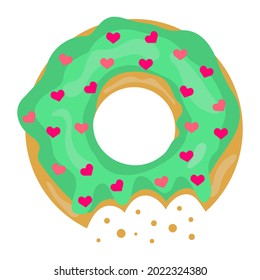 Cute, colorful and glossy donut with sweet glaze and multicolored powder.  Sprinkled Donut Icon