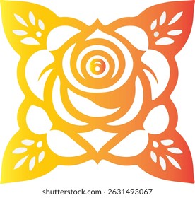 cute colorful gradient flower vector art
