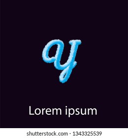 cute and colorful and hairy "Y" logo vector 