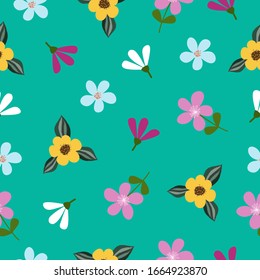 Diseño floral de resorte de color claro y sin fisuras, ilustración vectorial de fondo para papel pintado, envoltura de regalo, diseño de embalaje

