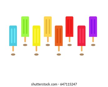 Cute and colorful ice cream vector