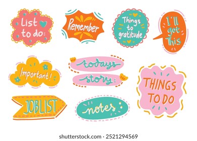 Cute Colorful Journal Sticker Collection