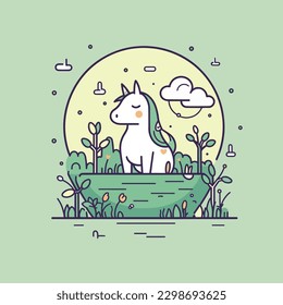 cute and colorful kawaii unicorn illustration perfect for any fun and whimsical design project