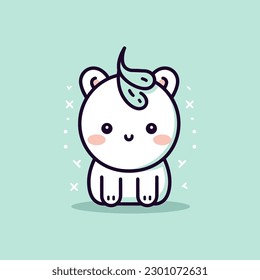 cute and colorful kawaii unicorn illustration perfect for any fun and whimsical design project