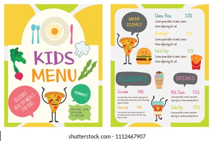 kids menu images