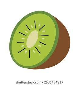 cute colorful kiwi fruit illustration 