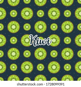 Patrón kiwi lindo y colorido. Un fondo vectorial sin fisuras. Esta es una simple ilustración vectorial con armoniosa mezcla de estilos retro y moderno. Vector Eps10.