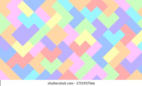 Cute colorful light abstract geometric background for kids slide, beautiful background, colorful textures minimal shapes