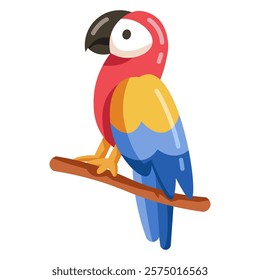 Cute Colorful Little Parrot Illustration