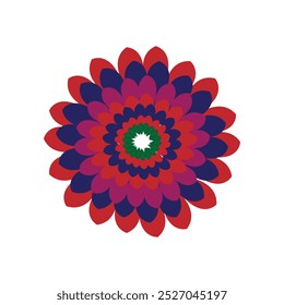 Lindo colorido ilustrador de Vector de mandala