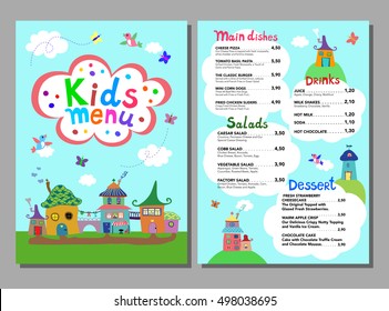 23,030 Kids Meal Menu Images, Stock Photos & Vectors | Shutterstock