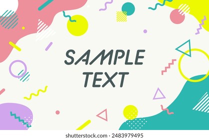 Cute Colorful Memphis Background Patterns