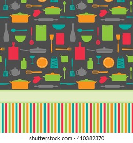Cute colorful menu vector template with place for text