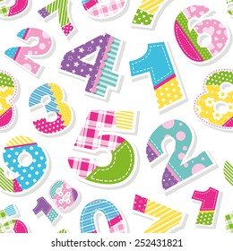 cute colorful numbers pattern
