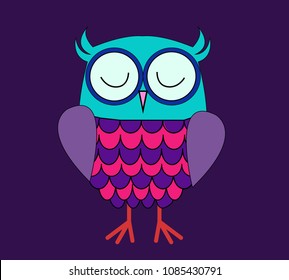 Cute And Colorful Owl