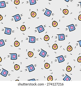 Cute colorful pattern. Children seamless texture. Modern funny background for your design