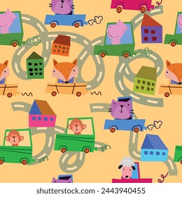 Cute and colorful pattern design for kids