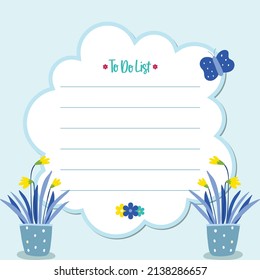 Cute Colorful Planner Todo List Flat Design