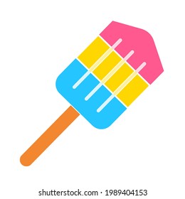Cute and colorful popsicle vector illustration on a white background. Royalty-free.