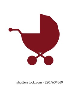 cute colorful pram vector image.