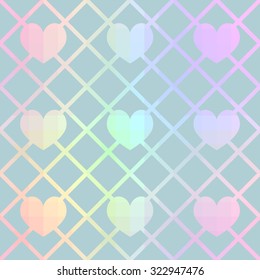 cute colorful or rainbow cross or stripe with heart seamless pattern
