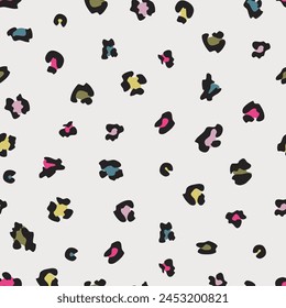 cute colorful retro leopard pattern