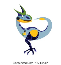 cute colorful robot dinosaur isolated vector