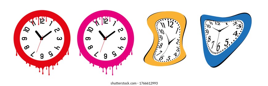 cute colorful round wall clock 