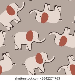 Cute colorful safari animals rhino crocodile turtle giraffe Leon elephant zebra tiger sun funny seamless print pattern graphic tee design for kids market as vector