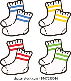 Cute colorful school socks set