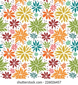 Cute colorful seamless floral background 