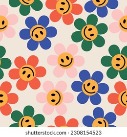 cute colorful seamless floral pattern, flowers for summer prints, posters, wrapping paper,backgrounds, wallpaper, scrapbooking, textile, kids fashion, stationary