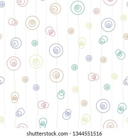 cute colorful seamless pattern with abstract elements vector
