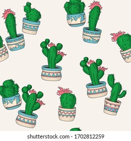 Color colorido y transparente con cactus. Vector.