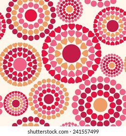 Cute colorful seamless pattern with hearts, Happy Valentine's day background, vector illustration