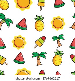 Cute Colorful Seamless Summer Pattren for Business
