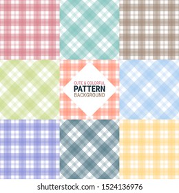 Cute and colorful simple graphic pattern creative for plaid, fabric, textile, clothes, tablecloth and other things. A seamless vector background. Eps10 vector.