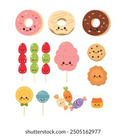 Cute Colorful Snack Character Illustration